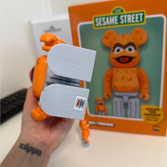 Bearbrick Oscar the Grouch orange 400% + 100% - Picture 6 of 10